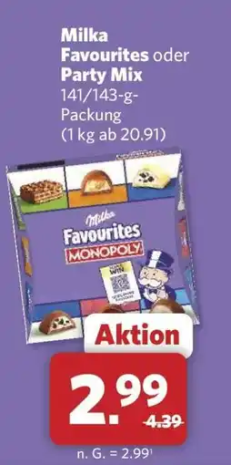 Combi MILKA Favourites oder Party-Mix Angebot