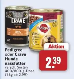 Combi Pedigree oder Crave Hundenassfutter Angebot