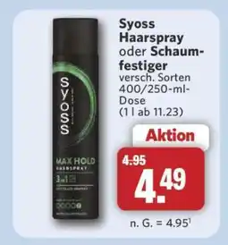 Combi syoss Haarspray oder Schaumfestiger Angebot