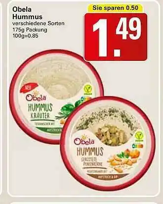 WEZ Obela Hummus Angebot