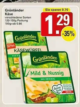 WEZ Grünländer Käse Angebot