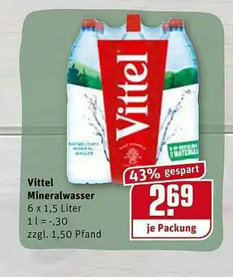 REWE Kaufpark Vittel Mineralwasser Angebot