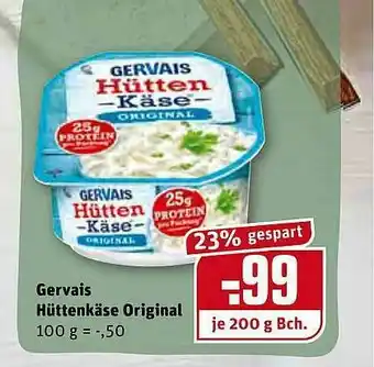 REWE Kaufpark Gervais Hüttenkäse Original Angebot