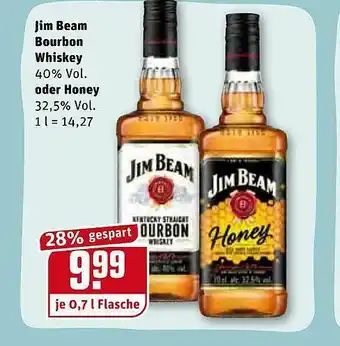 REWE Kaufpark Jim Beam Bourbon Whiskey Oder Honey Angebot