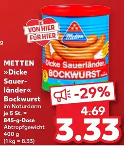 Kaufland Metten dicke sauerländer bockwurst Angebot