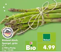 Kaufland Bioland dtsch. Spargel, grün Angebot