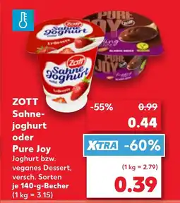 Kaufland ZOTT Sahnejoghurt oder Pure Joy Angebot