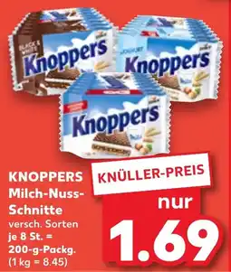 Kaufland Knoppers Milch-Nuss Schnitte Angebot