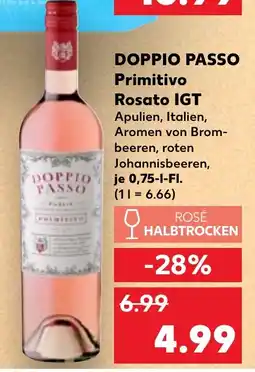Kaufland DOPPIO PASSO Primitivo Rosato IGT Angebot
