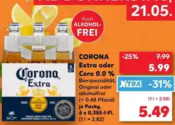 Kaufland CORONA Extra oder Cero 0.0% Angebot