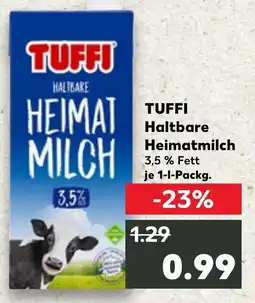 Kaufland TUFFI Haltbare Heimatmilch Angebot