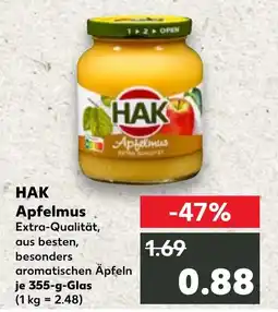 Kaufland HAK Apfelmus Angebot