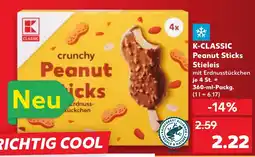 Kaufland K-CLASSIC Peanut Sticks Stieleis Angebot