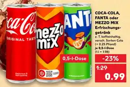 Kaufland Coca-cola, fanta oder mezzo mix Angebot