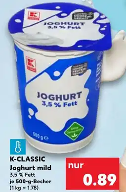 Kaufland K-CLASSIC Joghurt mild Angebot