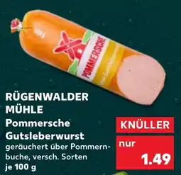 Kaufland Rügenwalder mühle pommersche gutsleberwurst Angebot