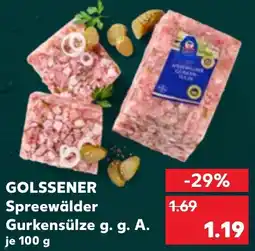Kaufland GOLSSENER Spreewälder Gurkensülze g. g. A. Angebot