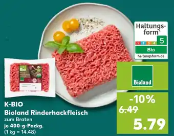 Kaufland K-BIO Bioland Rinderhackfleisch Angebot