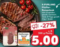 Kaufland K-PURLAND Pfeffer Rumpsteak Angebot