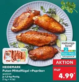 Kaufland HEIDEMARK Puten-Mittelflügel Paprika Angebot