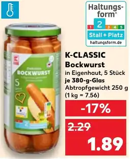 Kaufland K-CLASSIC Bockwurst Angebot