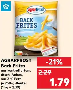 Kaufland Agrarfrost back-frites Angebot