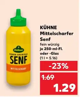 Kaufland KÜHNE Mittelscharfer Senf Angebot