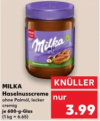 Kaufland MILKA Haselnusscreme Angebot