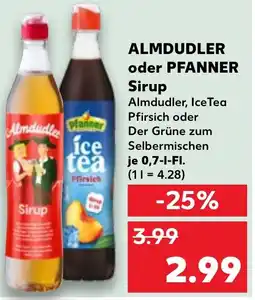 Kaufland Almdudler oder pfanner sirup Angebot