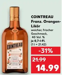 Kaufland COINTREAU Franz. Orangen Likör Angebot