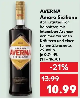 Kaufland AVERNA Amaro Siciliano Angebot
