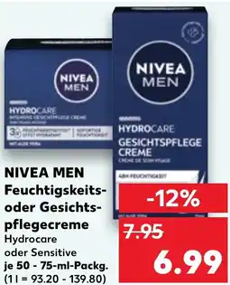 Kaufland NIVEA MEN Feuchtigkeits oder Gesichtspflegecreme Angebot