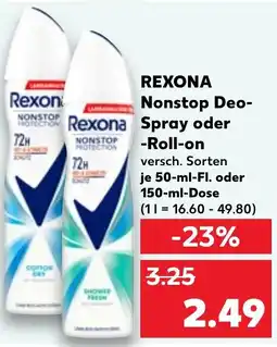 Kaufland REXONA Nonstop Deo Spray oder -Roll-on Angebot