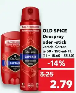 Kaufland Old Spice Deospray oder -stick Angebot