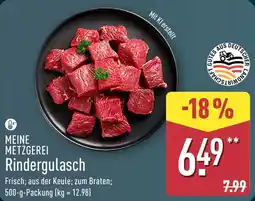 Aldi Nord MEINE METZGEREI Rindergulasch Angebot
