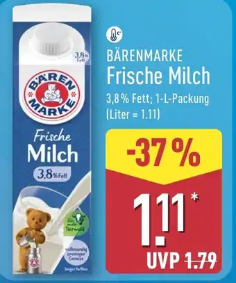 Aldi Nord BÄRENMARKE Frische Milch Angebot