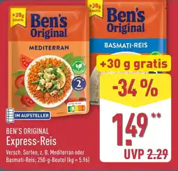 Aldi Nord Ben's Original Express-Reis Angebot