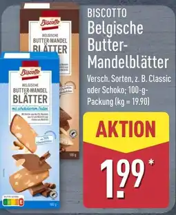 Aldi Nord BISCOTTO Belgische Butter Mandelblätter Angebot