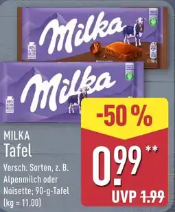 Aldi Nord MILKA Tafel Angebot