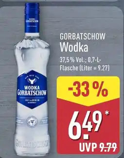 Aldi Nord GORBATSCHOW Wodka Angebot