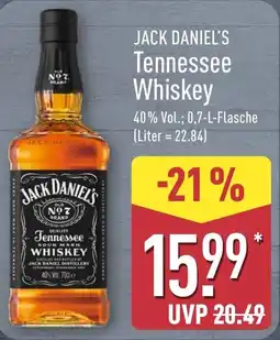 Aldi Nord JACK DANIEL'S Tennessee Whiskey Angebot