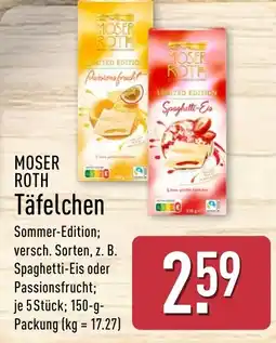 Aldi Nord MOSER ROTH Täfelchen Angebot