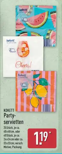Aldi Nord KOKETT Party- servietten Angebot