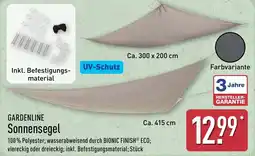 Aldi Nord GARDENLINE Sonnensegel Angebot