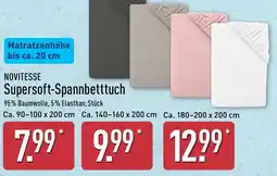 Aldi Nord NOVITESSE Supersoft-Spannbetttuch Angebot
