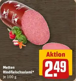 REWE Metten Rindfleischsalami Angebot