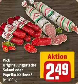 REWE Pick Original ungarische Salami oder Paprika-Kolbasz Angebot
