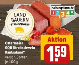 REWE Ostermeier GQB Strohschwein Kantsalami Angebot