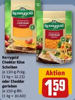 REWE Kerrygold Cheddar Käse Scheiben oder Cheddar gerieben Angebot
