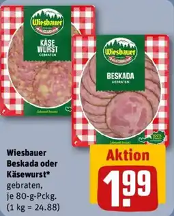 REWE Wiesbauer Beskada oder Käsewurst Angebot